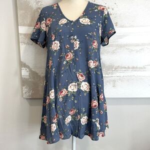 Show Me Your Mumu Bennett blue floral babydoll dress Size Medium